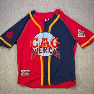 Chicago American Giants Negro Leagues J-HEAD Jersey 3XL Blue Cotton Stitched #28